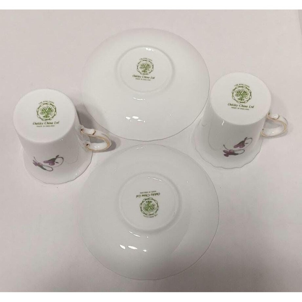 Vintage Oakley China Violet Teacup & Saucer Set - Fine Bone China England - Picture 4 of 8